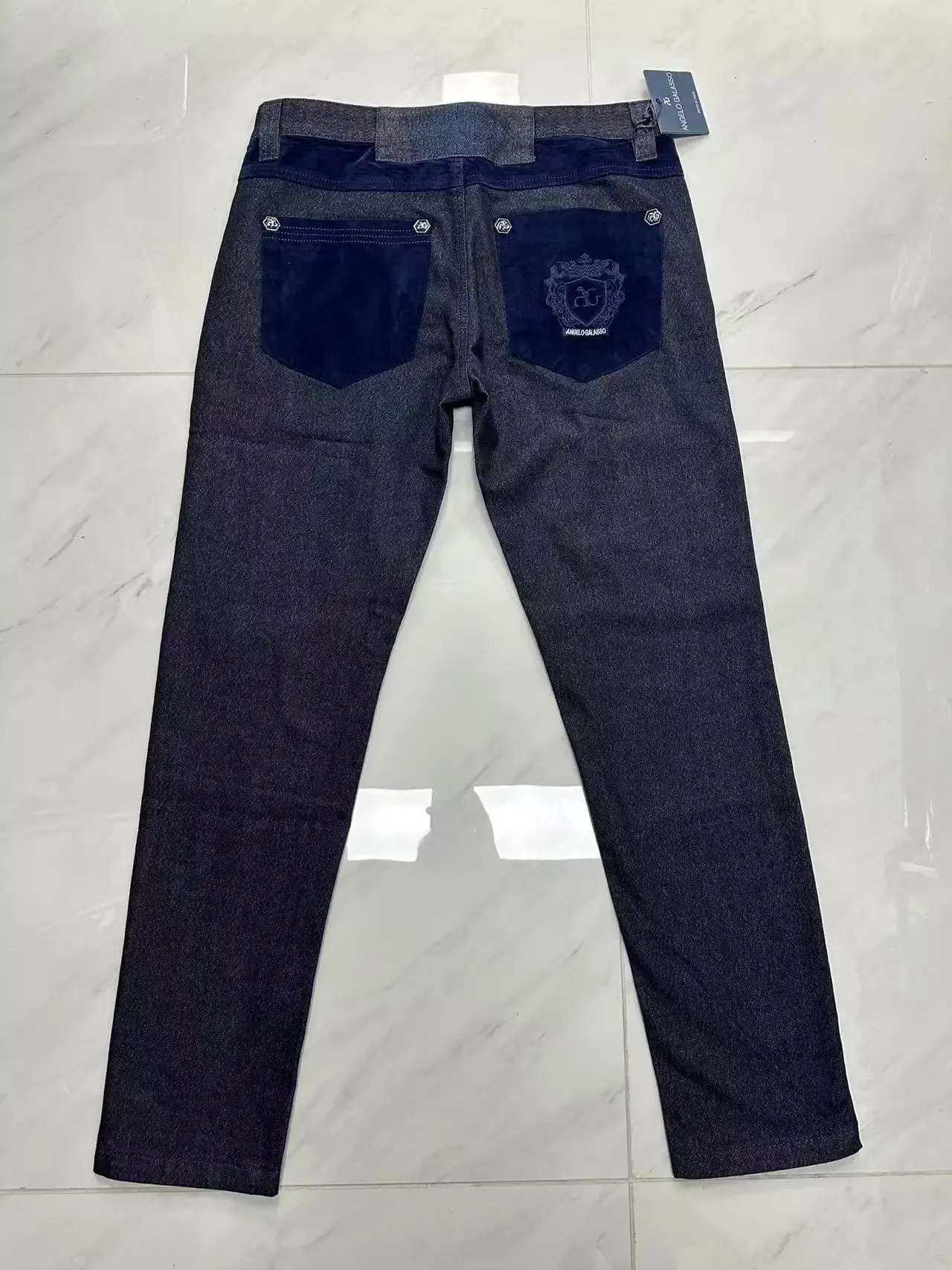 Jeans Cotton Thick Men 2027 new Embroidery elasticity Fashion zipper High quality comfortable Big size 34-42 long Pants — image 4