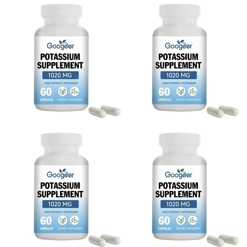 Googeer Kalium-Ergänzungskapseln zur täglichen Unterstützung des Mineralstoffmangels, 1020 mg Äquivalent, stabiler Kaliumspiegel, 60 Kapseln — image 10