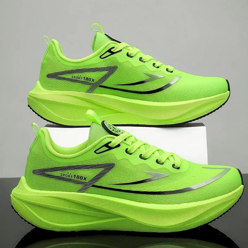 Men Sports Running Shoes Carbon Board Speciality Marathon Outdoor Breathable Lightweight Comfortable Women's Athletic Sneakers — image 2