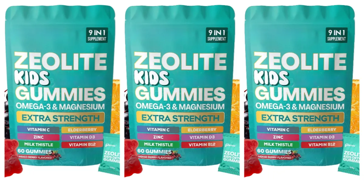 Kids Multivitamin Gummies with Omega 3 Magnesium Zinc Vitamin C D3 B12 Mixed Berry Flavor Daily Wellness Supplement 60 Gummies — image 9