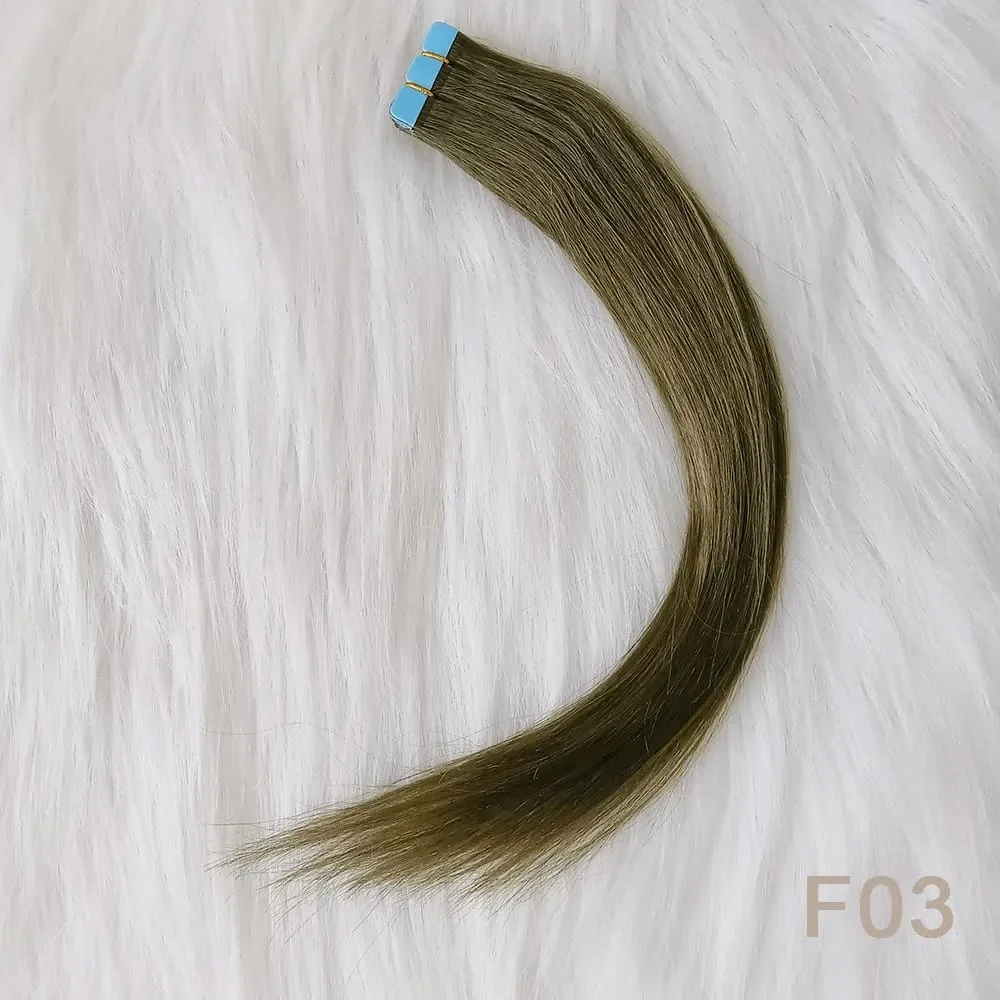 شريط صغير باللون الأرجواني الخزامى في وصلات شعر بشرية 12-24 بوصة شريط صغير خصلات شعر لاصقة غير ملحومة للكوسبلاي