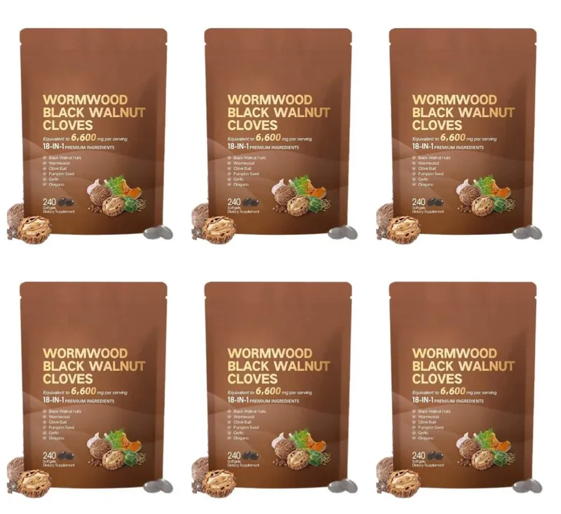 Wormwood Black Walnut Clove Capsules 6600mg Support Cleanse Detox and Intestinal Guard 18 in 1 Herbal Blend Extract 240 Count — image 10