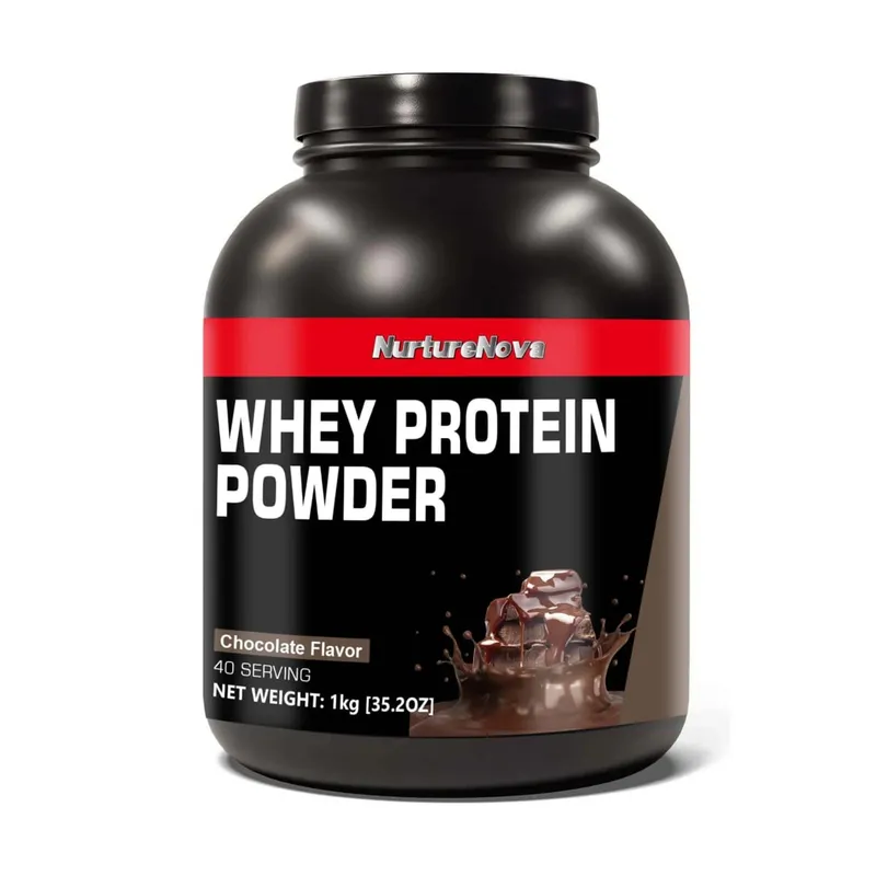 NurtureNova Bubuk Protein Whey 40 Porsi Campuran Minuman Protein untuk Dewasa Cokelat Matcha Rasa Stroberi Nutrisi Harian