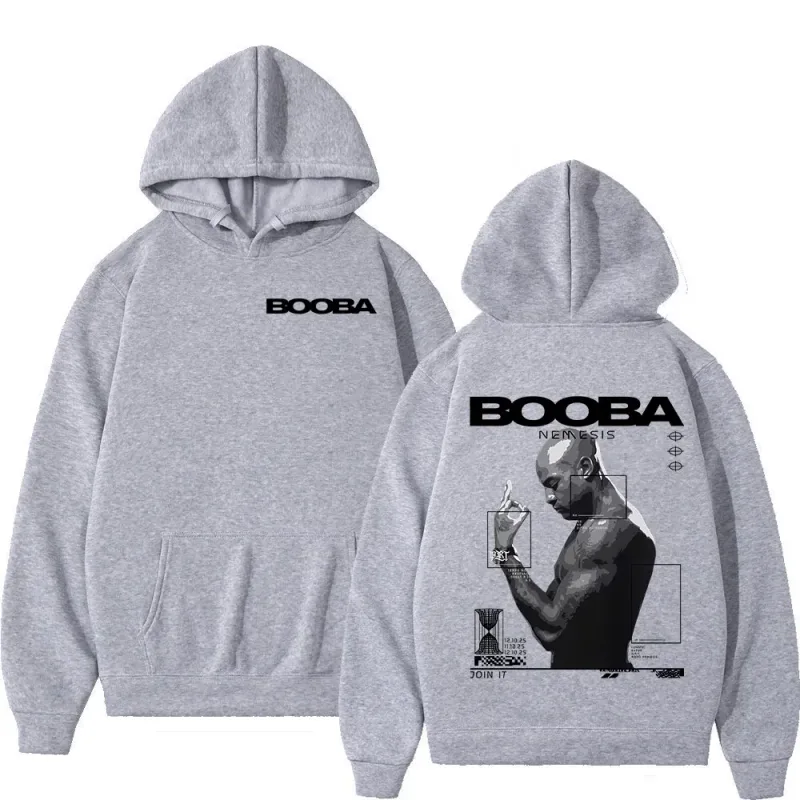 France Rapper Booba Nero Nemesis Hoodies Men's Clothing Retro Fashion Hip Hop Long Sleeves Hooded Sweatshirts Oversized Pullover — image 6