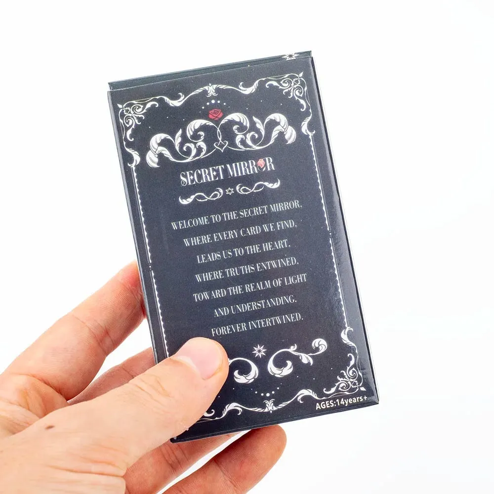 Secret Mirror Tarot 80 Cards Family Gathering Divination Deck English Version Feminine Art Board Game Monochrome 10.3*6CM — image 3