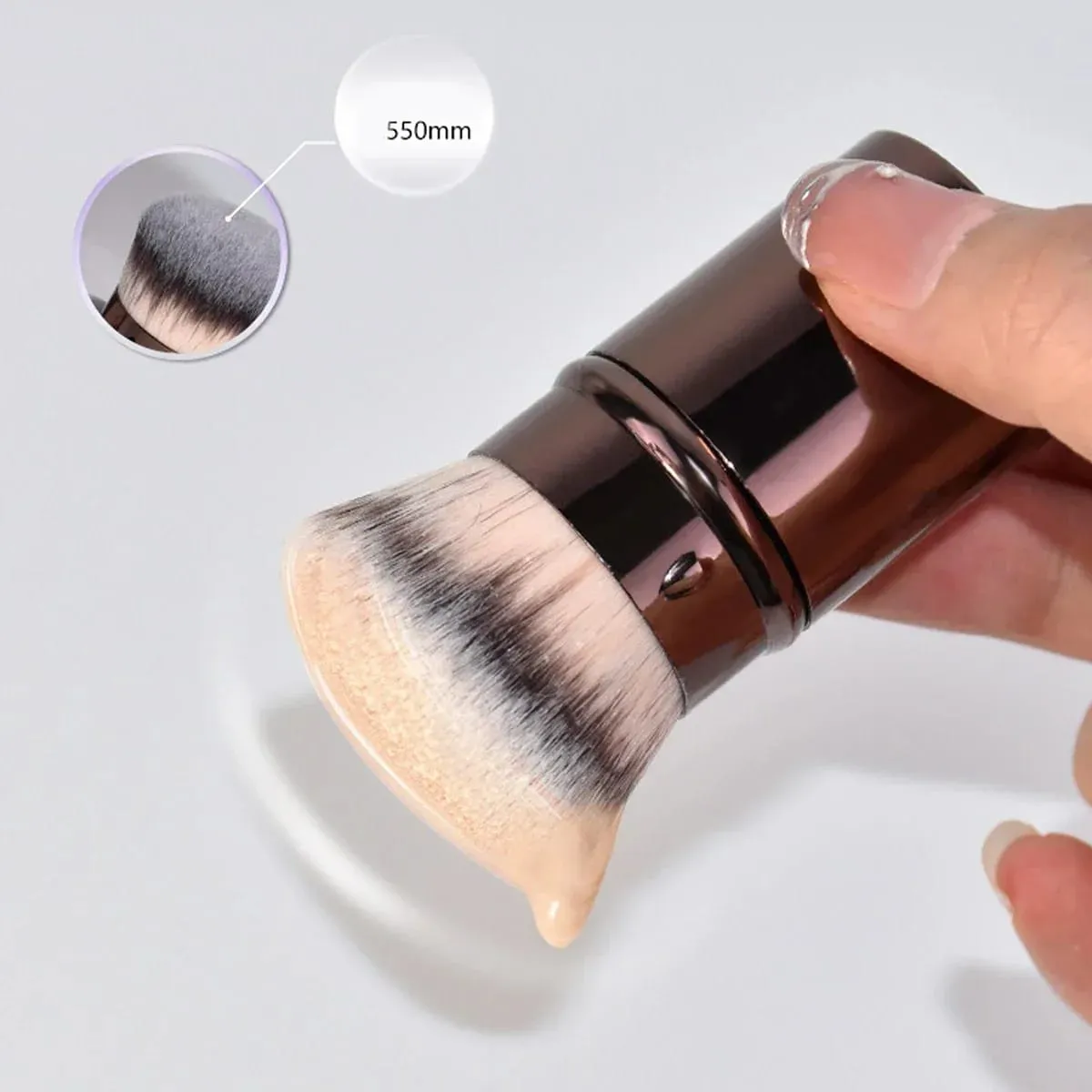 1pc Retractable Blush Brush Kabuki Foundation Brush Soft Fluffy Powder Contour Makeup Brushes Portable Makeup Tools — image 3