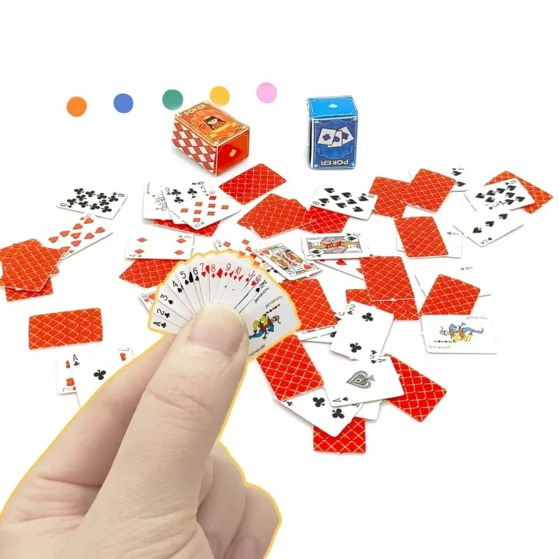 10Pcs Mini Fingertip Playing Cards Portable Outdoor Travel Set - Super Party Game for Gatherings Ideal Small Card Game Toy — image 2