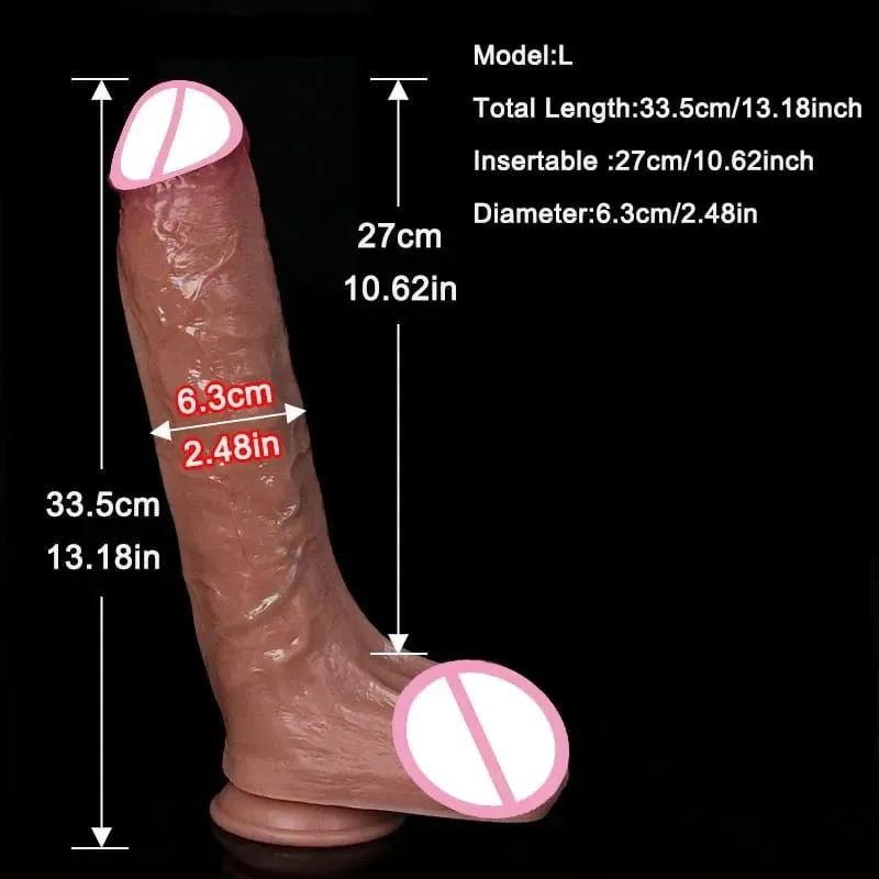 4Sizes Realistic Soft Big Dildo Double Silicone Suction Cup Penis Couples Masturbation Huge Cock Woman Man Anal Adult Sex Toy