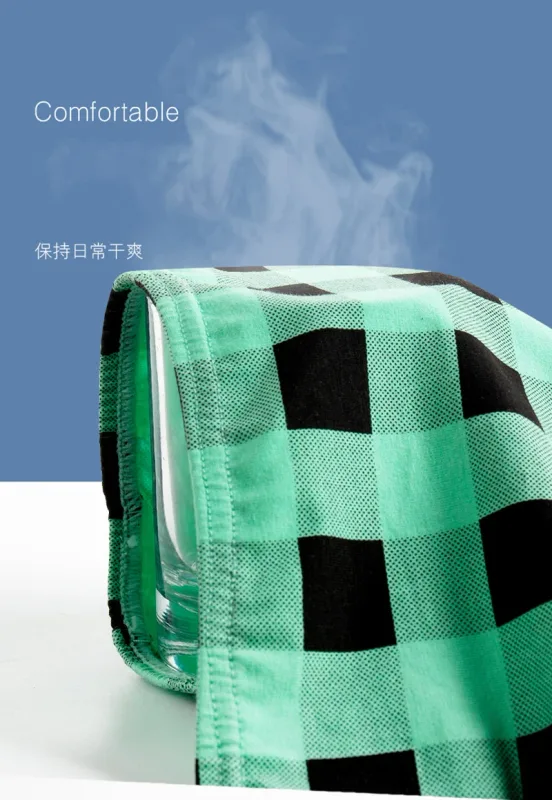 Fashion Plaid Underwear Cotton Soft Elastic Men Briefs Breathable Comfortable Youth Underpants Mens Sexy U Bulge Pouch Panties — image 17