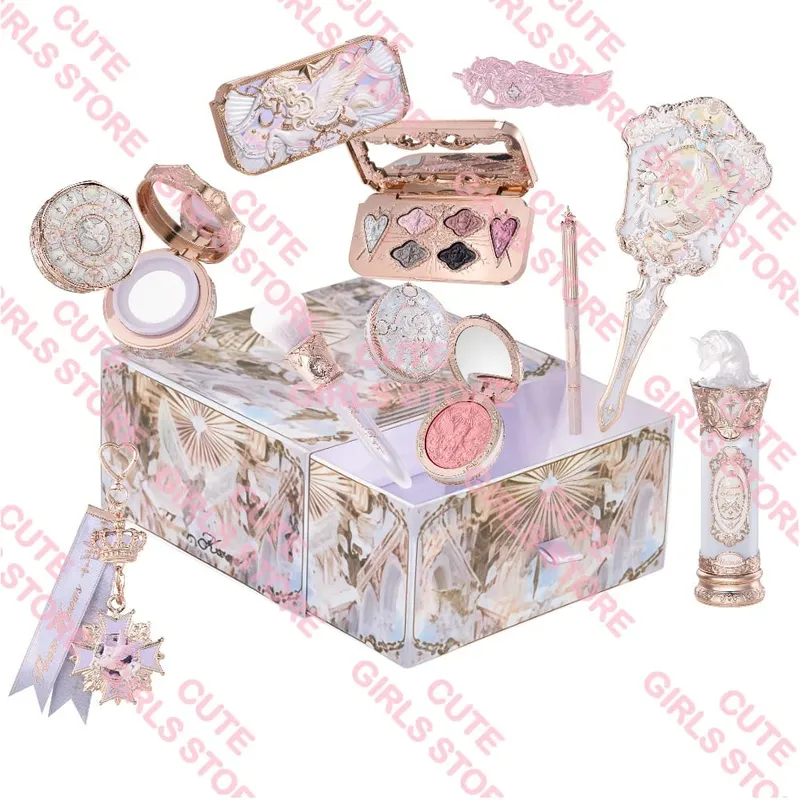Мини-подарочный набор Flower Knows Knight Unicorn Collection с губной помадой, румянами, тенями для век, пудрой, подводкой для губ, зеркалом и инструментами