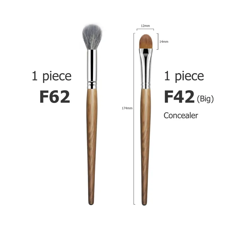 Kit de pinceaux de maquillage pour le visage, petit pinceau de Contour, bronzant, Blush, doux et moelleux, poils de chèvre naturels — image 13