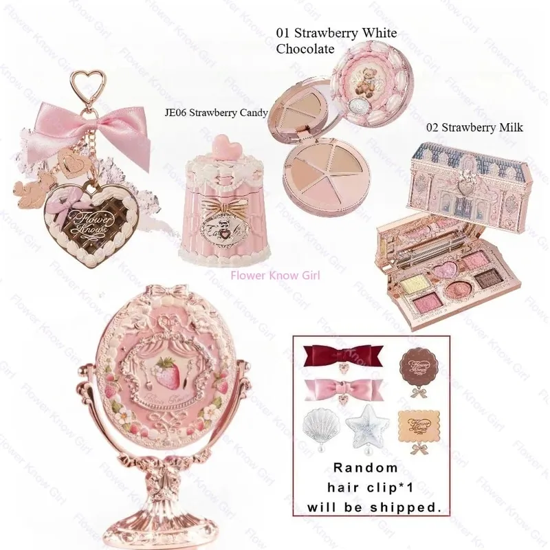 FlowerKnows ALL IN ONE แต่งหน้าชุด Full Professional Face Palette Blush Desktop Mirror อายแชโดว์ Contour Lip Cream