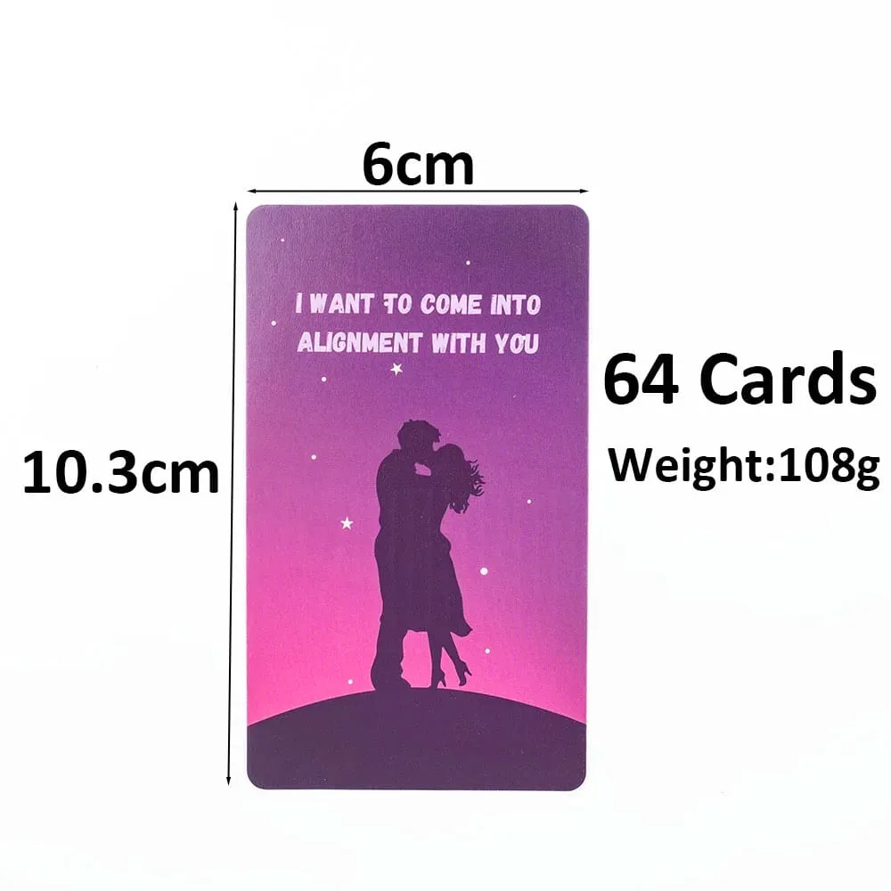 64Cards Lover Messages Oracle Cards For Family Party High Quality Fortune Telling Divination Cards Deck Board Game 10.3*6Cm — image 3