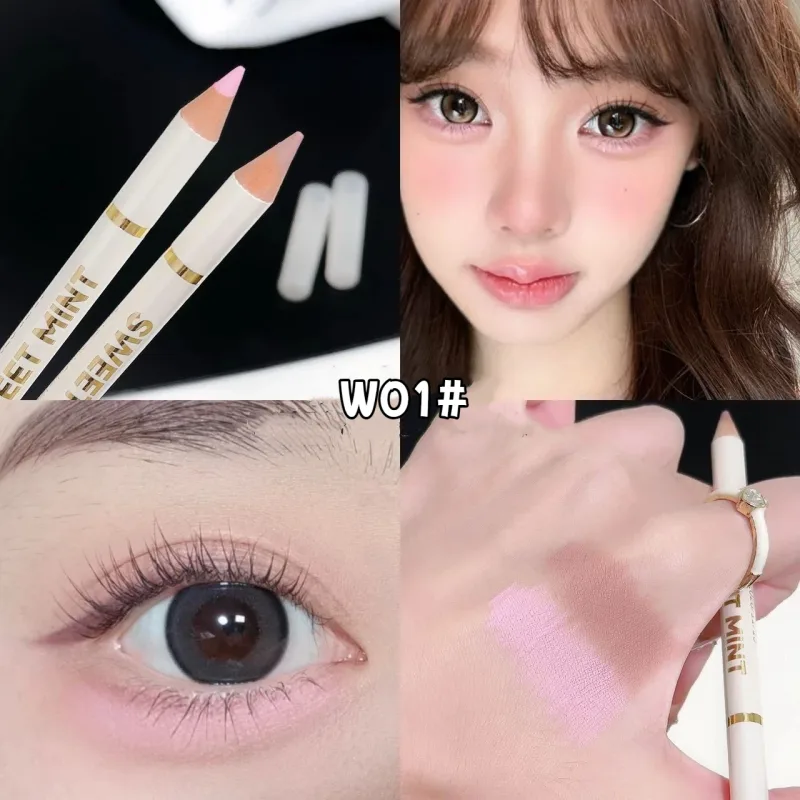 Double-ended Silkworm Eyeliner Shadow Pen 2 in 1 Nude Pink Brightening Highlighter Makeup Pencil Lasting Waterproof Eye Makeup — image 10