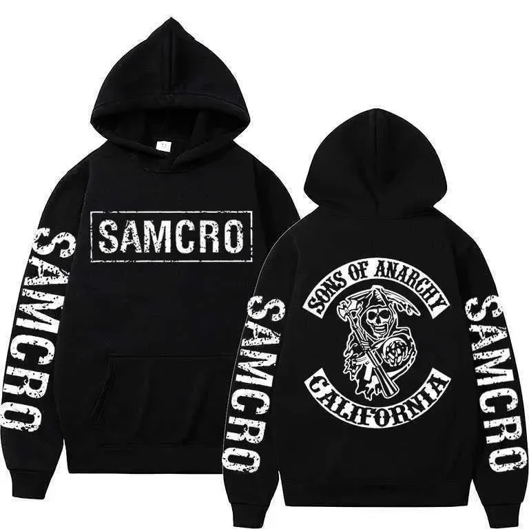 Men's Street Style 3D Sons of Anarchy Print Hoodies Sweatshirts Autumn/Winter Unisex Loose Casual Tracksuit Outdoor Y2k Pullover — image 2