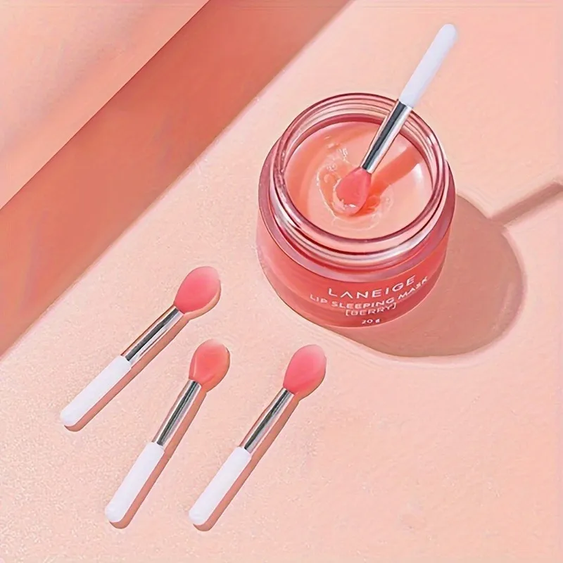 Silicone Lip Brush Set Fragrance-Free Palm-Sized Applicators for Lipstick & Masks with Dustproof Eyeshadow Makeup Brushes — image 1