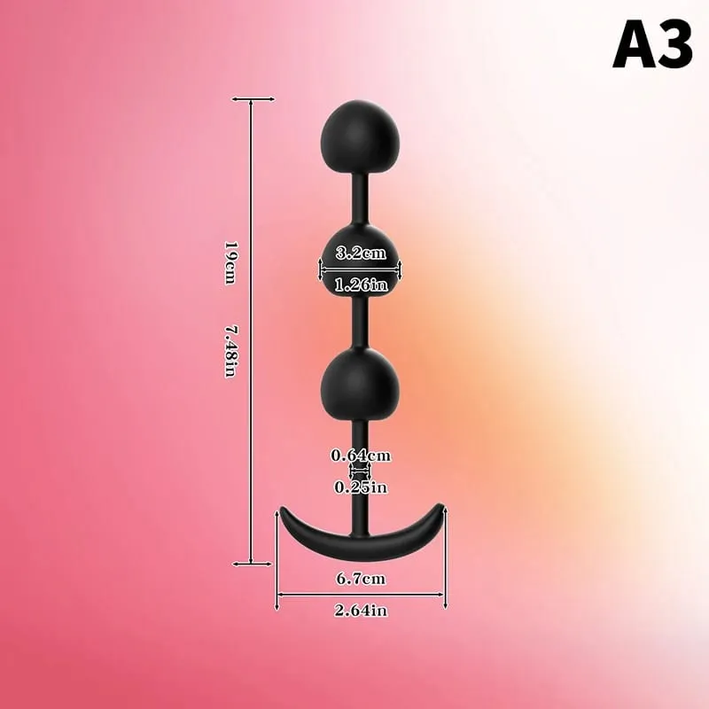 【S】Wearable Anal Plug with Built-In Steel Balls Vaginal Butt Plug Anal Dilator Prostate Massage G Spot Stimulator Adult Sex Toy