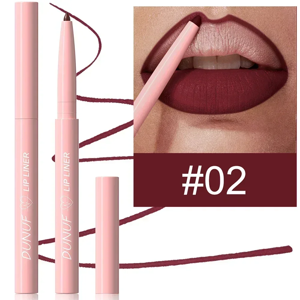 1 Stück, verjüngte Spitze, Lipliner-Stift, matt, aufpolsternder Lippenfleck, langlebig, wasserdicht, feiner Lippenstift, schlanke Lippen, Umriss, Kontur, Make-up, Rosa — image 8