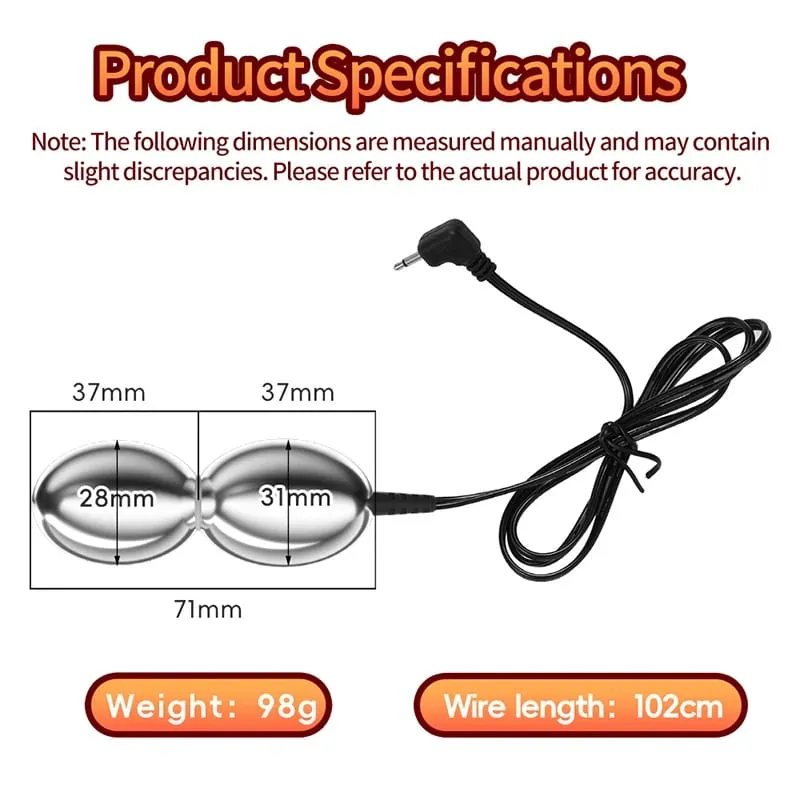 SM Electric Shock Double Balls Anal Butt Plug Prostate Massager E-stim Sex Toys For Men Gay Women Vagina Stimulation Ass Dilator — image 5