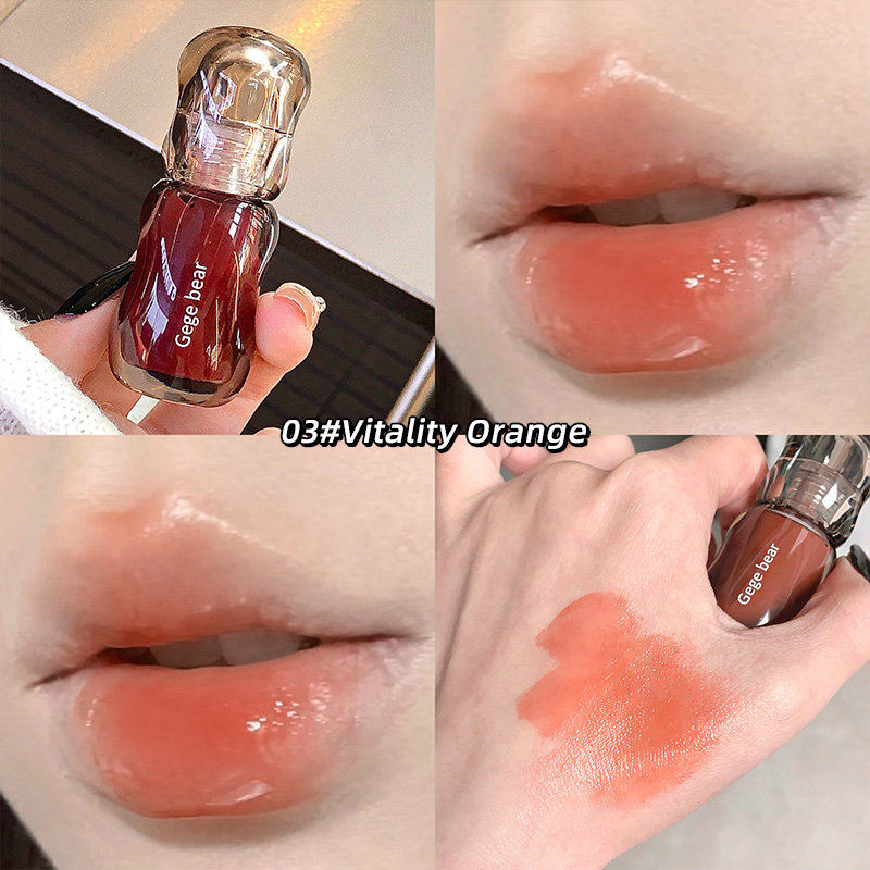 Pomadka do ust Gege Bear Crystal Gloss — Jesienno-zimowa formuła nawilżająca z lustrzanym połyskiem Wykończenie młodzieńczy efekt wypełnienia