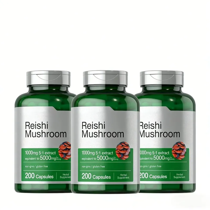 Reishi Mushroom Capsules | 200 Count | Non-GMO and Gluten Free Extract Supplement — image 7