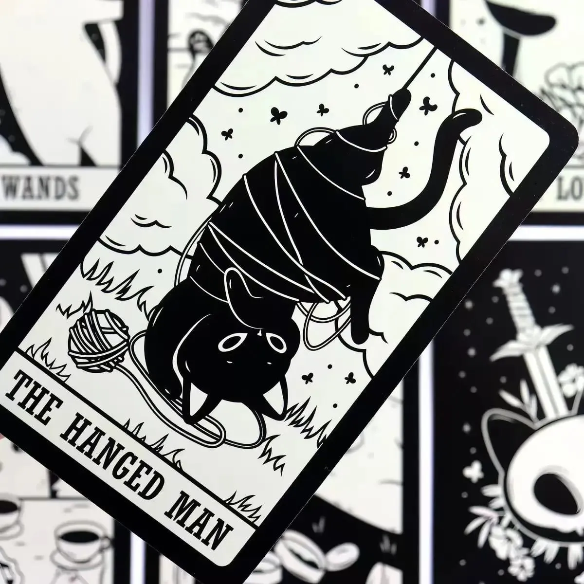 Kitten Tarot Cards 78PCS Black Cat Deck Oracle Divination Witchcraft Cute Animal Tarot For Beginners Spirituality Board Game Gif — image 4