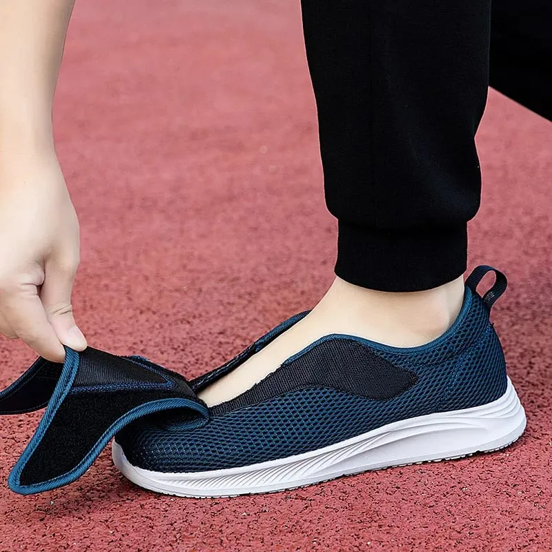 Adjustable Open Shoes For Men Lightweight Comfort Diabetic Walking Shoes Sneakers for Swollen Elderly Feet Normal Width — image 4