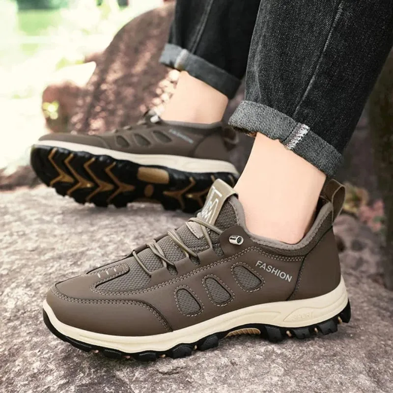 Men's Hiking Shoes Fashion High Quality Men Sneakers Outdoor Trekking Climbing Sport Shoes Breathable Lace Up Men Walking Shoes — image 5