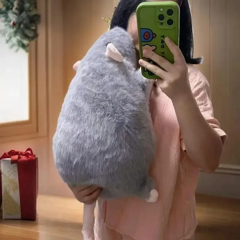 35/50/90cm Cartoon Flower Branch Rat Soft Oversized Animal Figure Cute Simulation Big Mouse Plush Toy Pillow Birthday Gift — image 4
