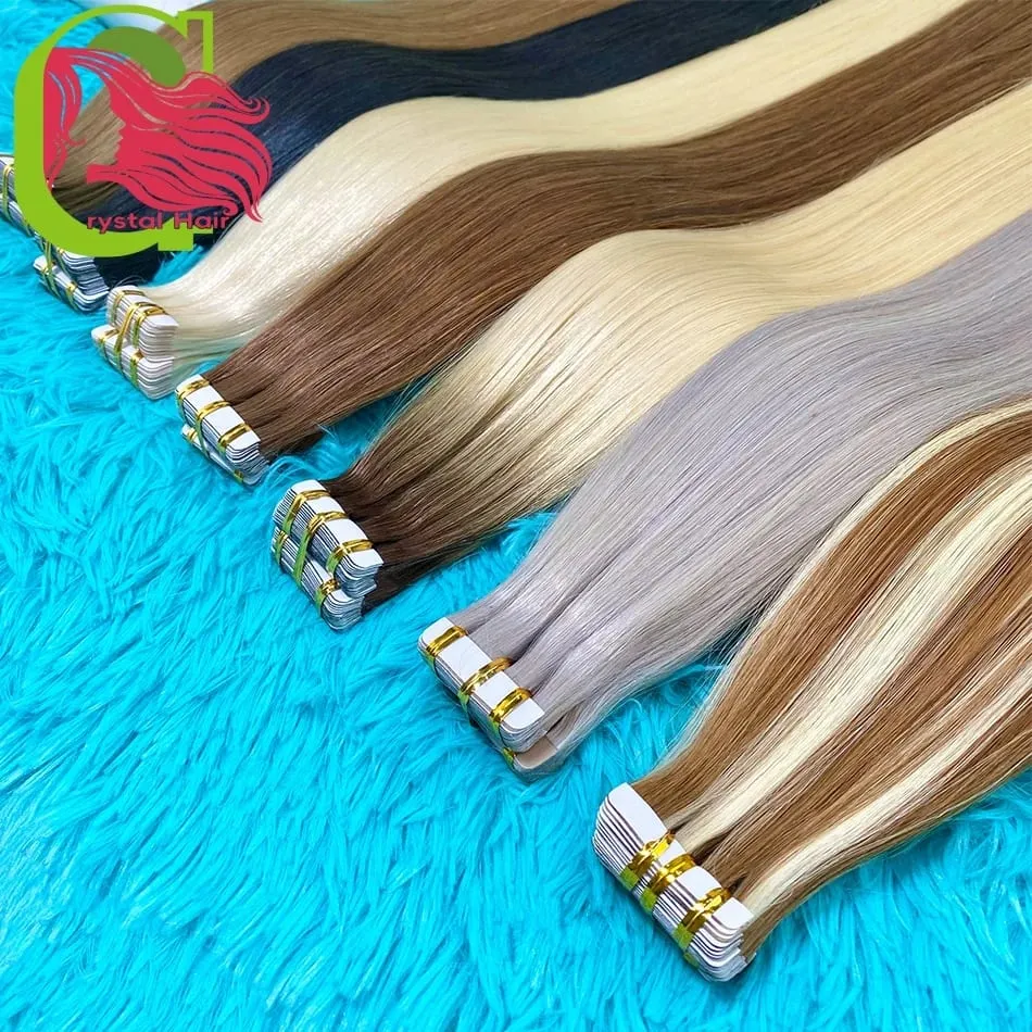Blonde Seamless Tape in Hair Extensions Human Hair Skin Weft PU Tape on 20 PCS 18'-30' Length Easy Installation Hair Extensions — image 2