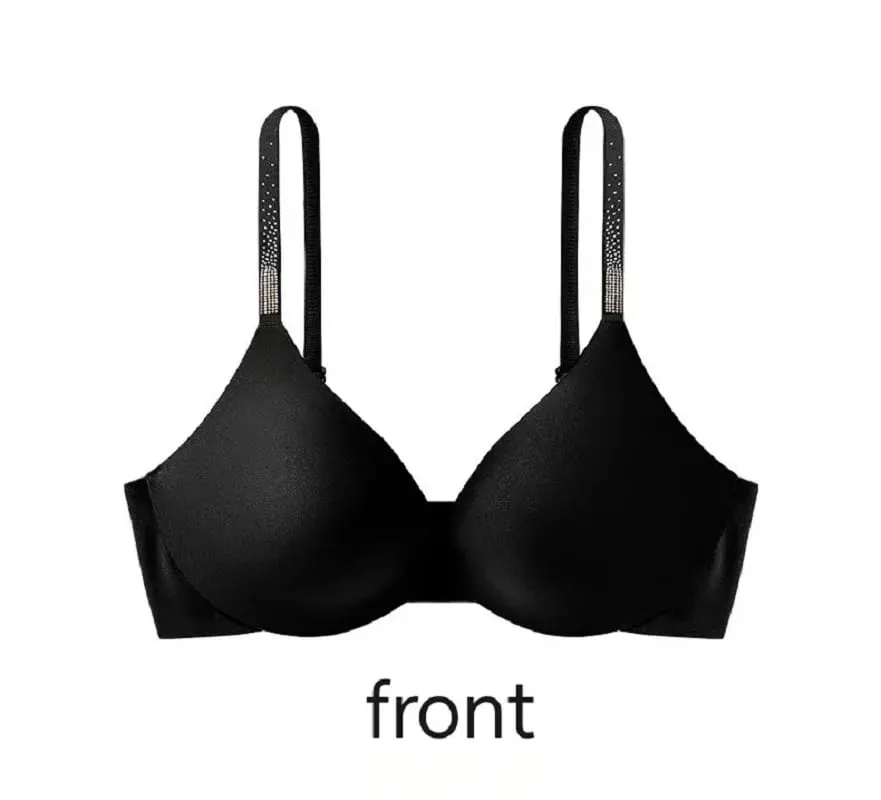 Rhinestone Sexy Bra Set Bralette Girls Underwear Brassiere Fashion Thong Gather Bras Lingerie Panty Sets — image 2