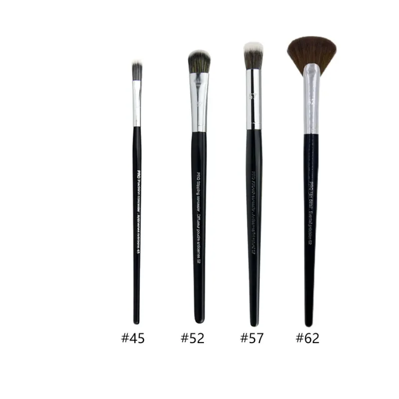 4pcs/set Pro Allover Eye Shadow Makeup Brushes Lip Brow Precision Concealer Blending Domed Crease Smudge Highlight Make Up Brush