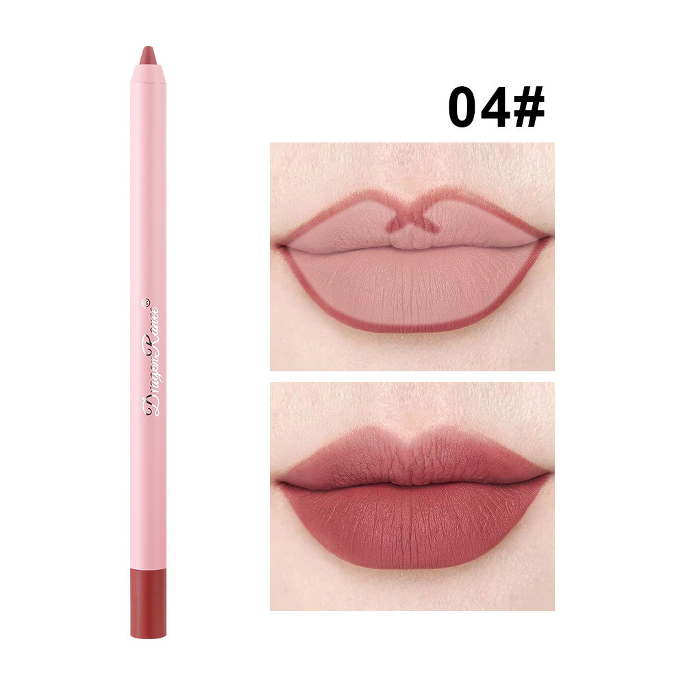 Pelapik Bibir Matte Kalis Air dalam Pes Kacang Warna Lip Plumping Gincu Pen Pelapik Bibir Tidak Pudar Kalis Air dan Peluh Tahan Lama Matte Lip Liner Pen Gincu Bibir Montok Satu Saat