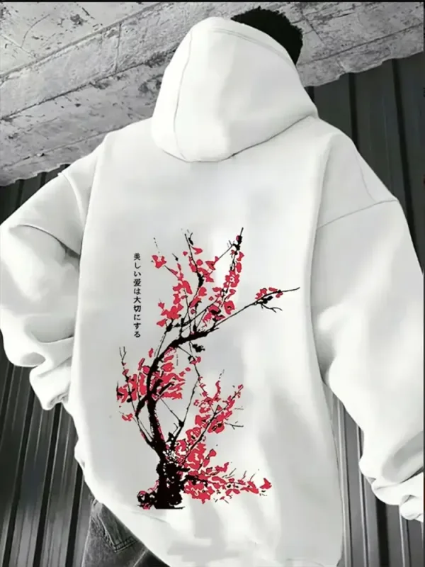 A Japanese streetwear Harajuku printed hoodie for men a sporty casual and fashionable autumn and winter sweatshirt top — image 2