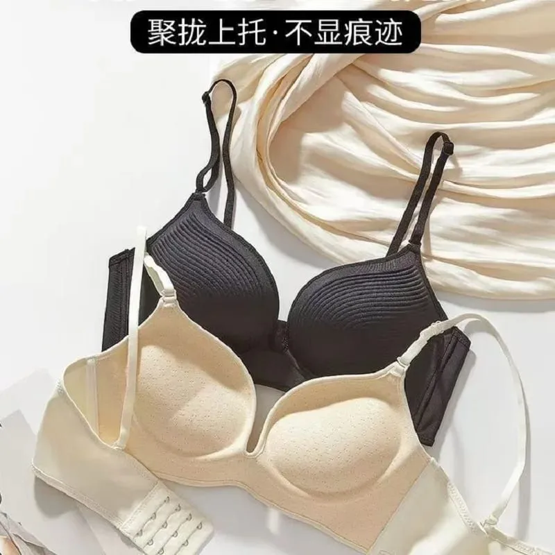 10CM Push Up Bra for Small Breast No Steel Wire Ultra Thick Padded Invisible Seamless Gathers Side Breast Bra Lingerie — image 5