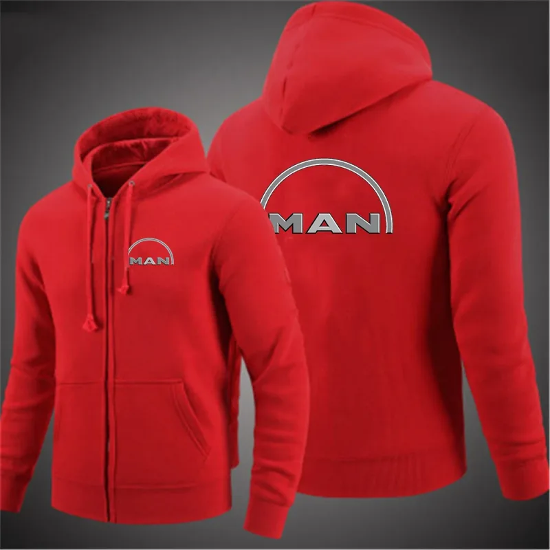 2025 Spring And Autumn Men's Truck man Logo Print Minimalist Style Daily Commute Hooded Coat Drawstring Zipper Hoodies Jacket — image 10