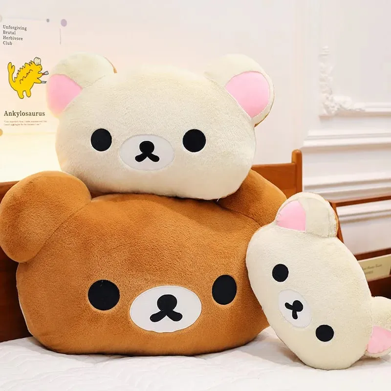 Best-Selling 40cm Kawaii Rilakkuma Plush Warm Hand Pillow Cartoon Bear Peluche Stuffed Toy Room Decorations Popular Gift — image 2