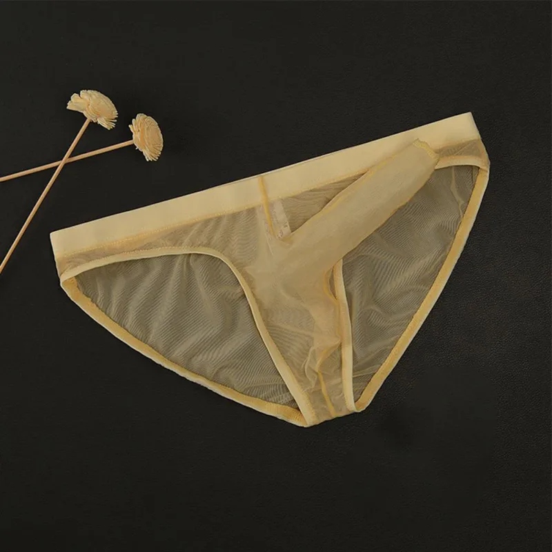 Men Underwear Mesh Transparent Elephant Nose Briefs Thin Lightweight Quick Dry Low Waist Breathable Underpants — image 11
