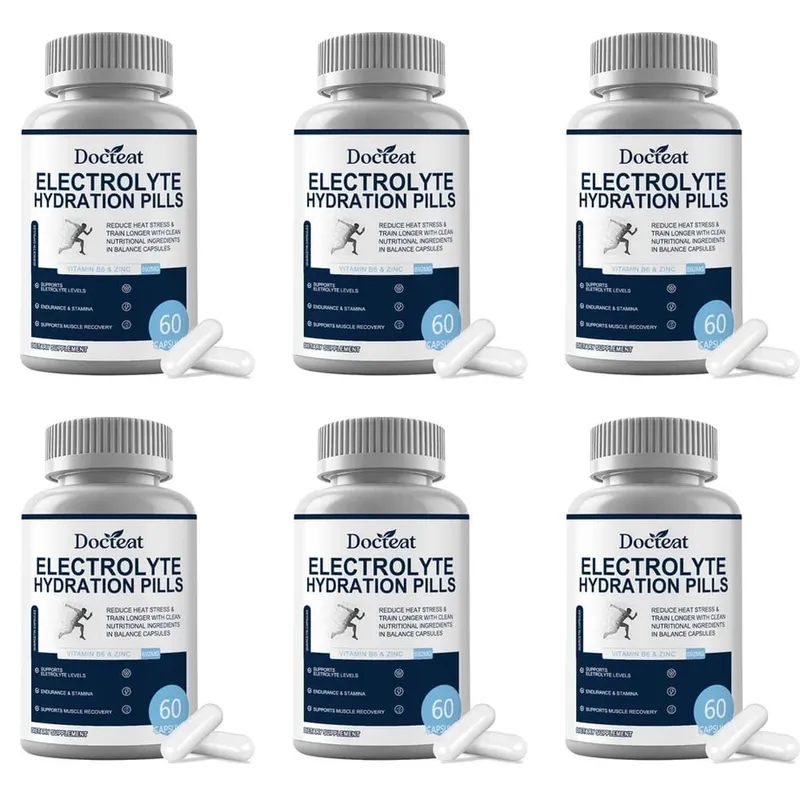 Electrolyte Hydration Capsules with Vitamin B6 & Zinc for Hydration Endurance & Muscle Recovery Support 60 Capsules — image 12
