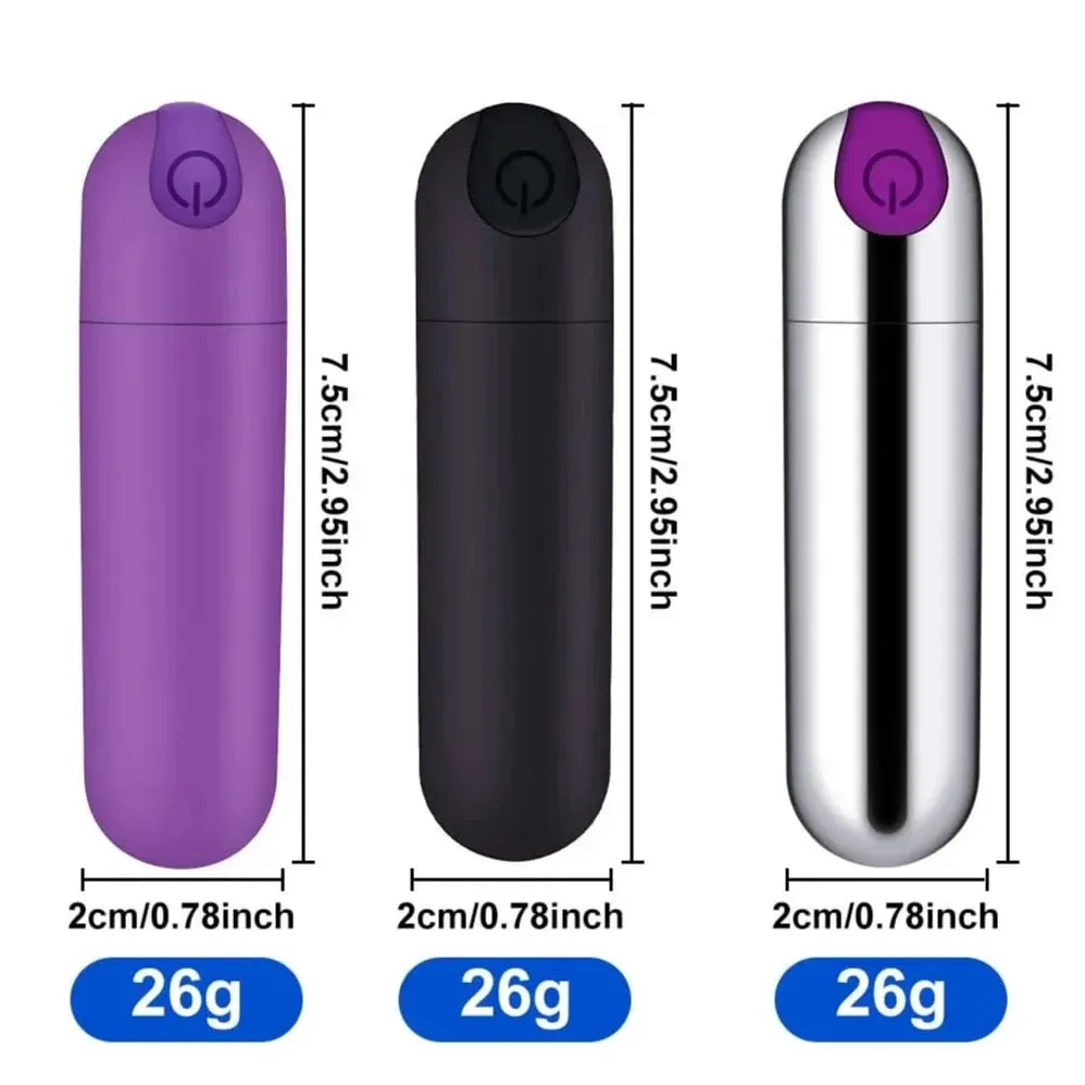 Vibrador bala para ponto g, estimulador de clitóris e mamilo, 10 modos de vibração, portátil, mini massageador anal vaginal, brinquedos sexuais adultos para mulheres
