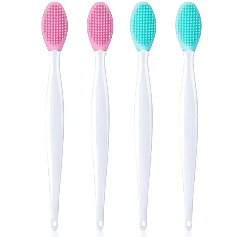Wholesale 4pcs New Fashion Design Nose Double-Sided Tool Silicone Lip Scrub Exfoliator Brush make up brushes makeup brush set