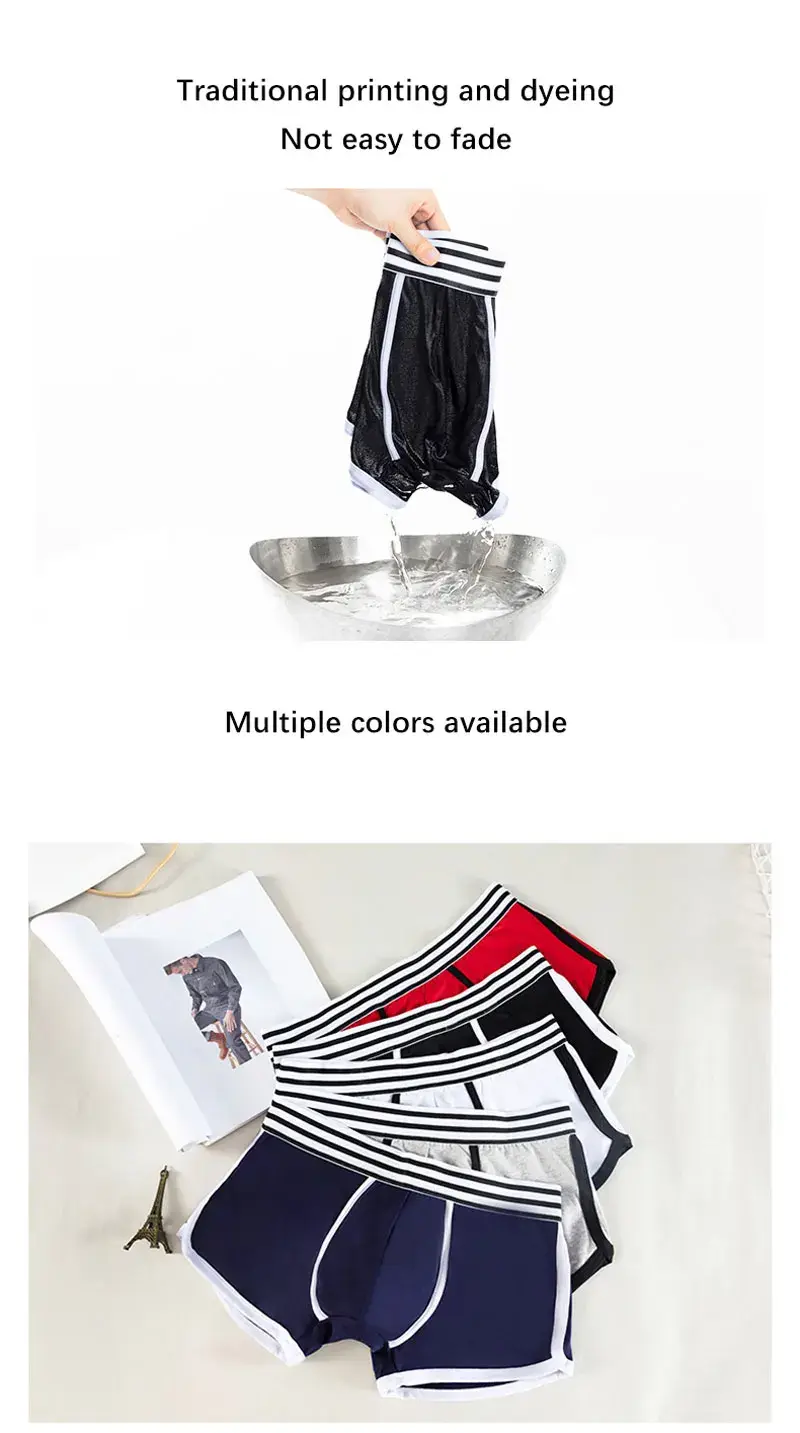 Lelaki Seluar Dalam Lembut Batang Kapas Seluar Dalam Berkualiti Tinggi U Convex Pouch Seluar Dalam Cueca Pinggang Tengah Bernafas Seluar Boxer Homme