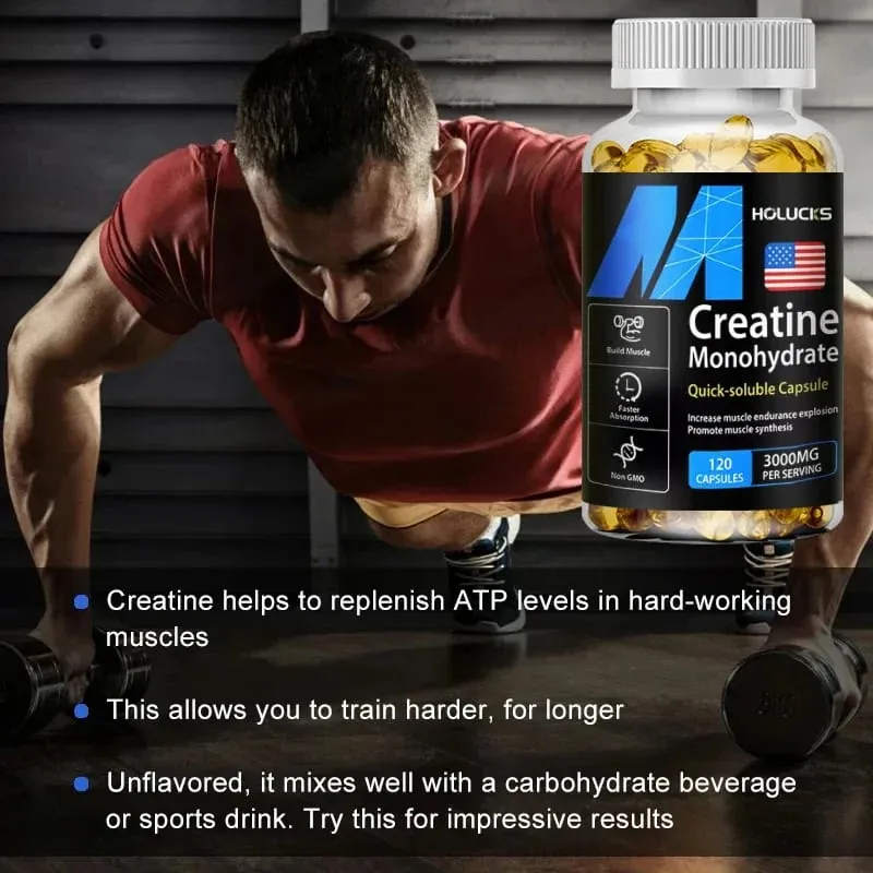 Creatine Monohydrate Supplement Boost Energy Support Muscle Mass Improve Performance for Workout — image 2