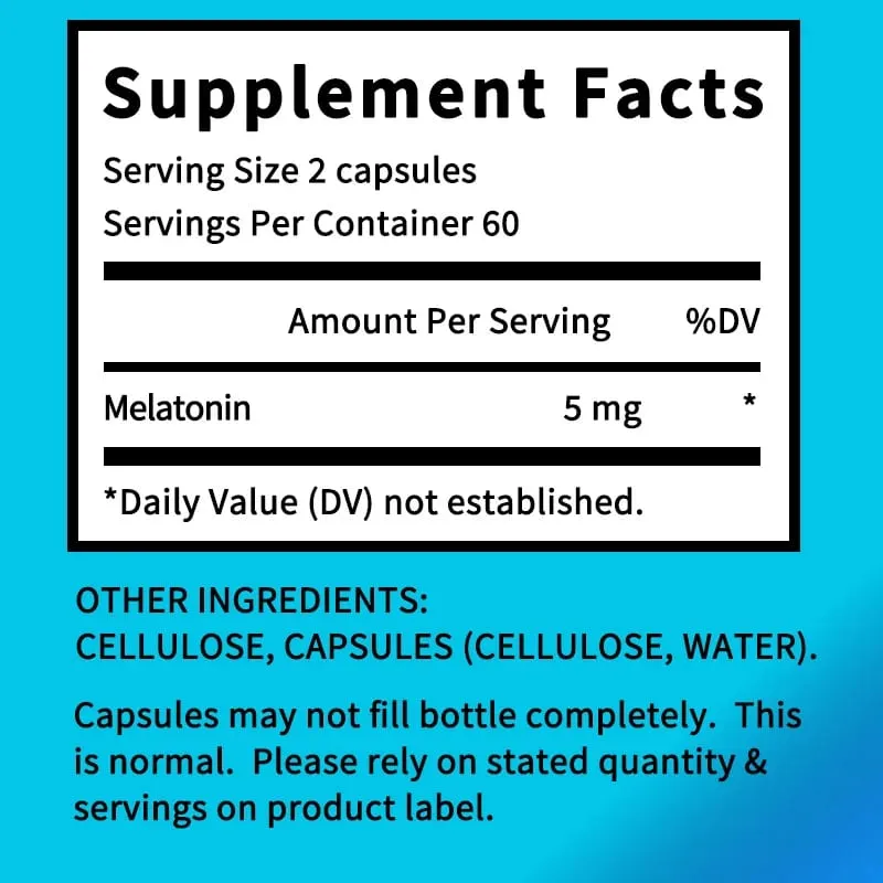 Kapsul Suplemen Melatonin 5 Mg - Dukungan Tidur Alami Relaksasi dan Ketenangan Meningkatkan Kualitas Tidur