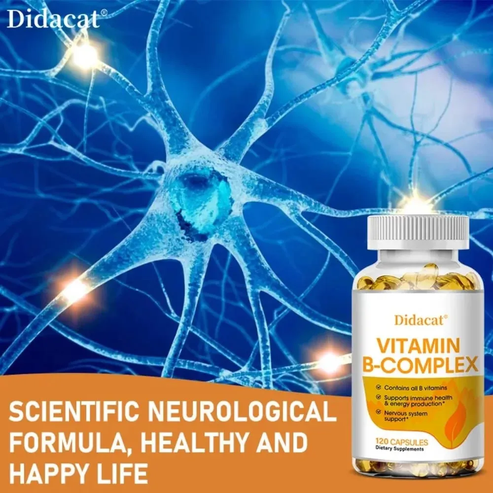 Vitamin B Complex - Contains All B Vitamins Supports Immune Health & Energy Production Nervous System Support — image 3