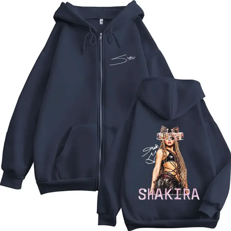 Shakira LMYNL Las Mujeres Ya No Lloran Tour Merch Zipper Hoodies Men's Women Casual Long Sleeve Zip Up Sweatshirts Jackets Coat — image 4