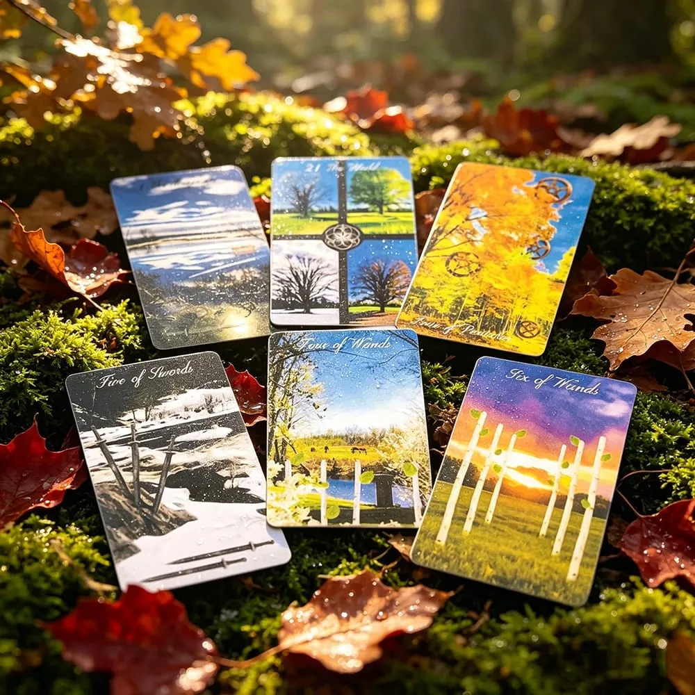 Walking Meditation Tarot Deck 78 Cards Forest Nature Tarot Cards Divination Meditation Spiritual Guidance Gift For Tarot Lovers — image 4