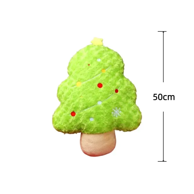 Christmas Tree Snowman Gingerbread Man Plush Pillow Soft Sofa Cushion Napping Pillow Adorably Room Decor Toys Christmas Gift — image 8