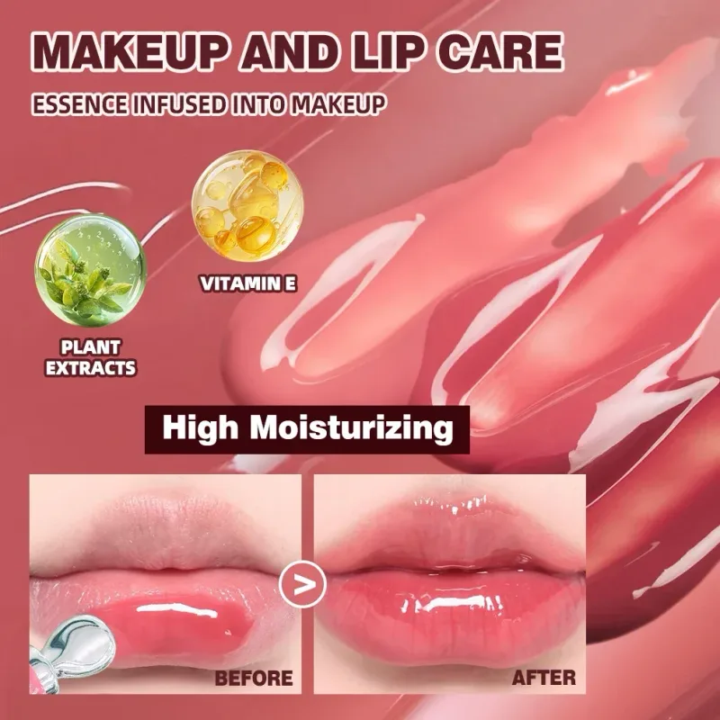 4 na Kulay Mirror Pearl Fine Shimmering Hydrating Pipe Lip Gloss Moisturizing Crystal Gloss Lip Glaze Layering Lip Makeup — image 3