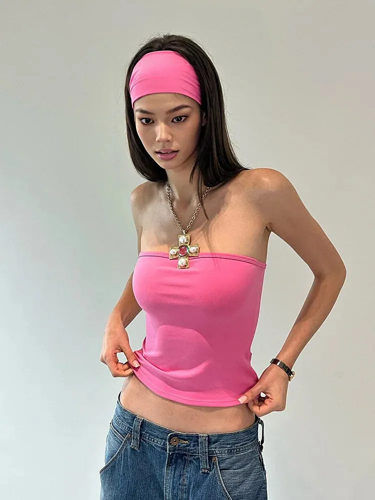 Tank Summer Women's Basic Tube Top Sexy Vest Fabric with High Elasticity and Skin-Friendly Top — image 13